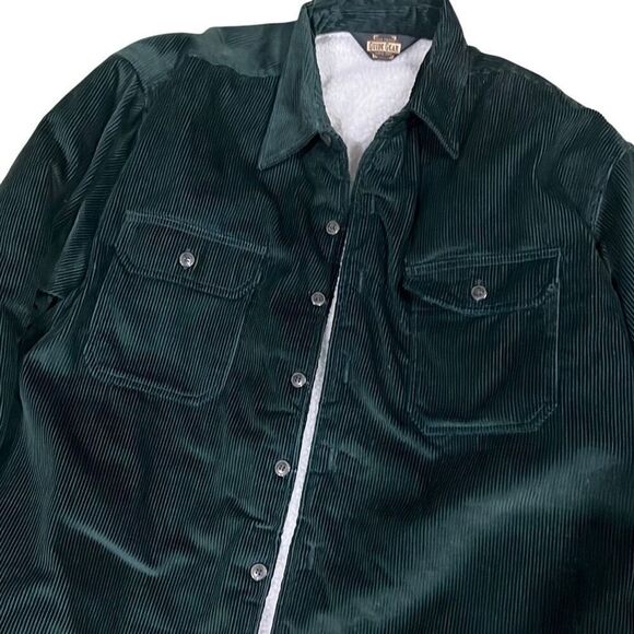 Guide Gear Men’s XL Hunter Green Corduroy and Inside White Fleece Warm Barn Jack - Picture 2 of 10